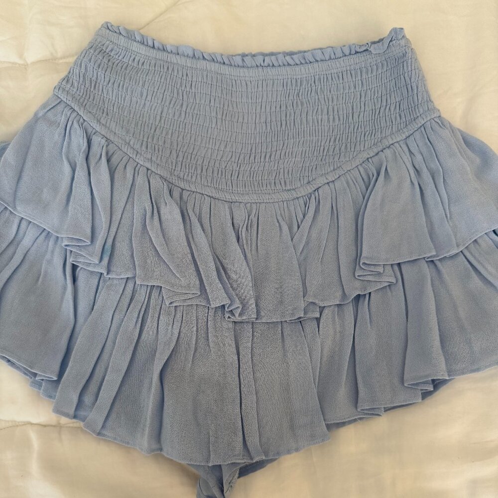 Rock and Rags Tiered Blue Mini Skirt (XS)